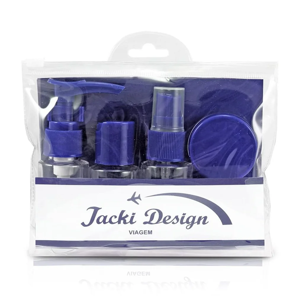 Kit De Frascos Para Viagem De 7 Peças Azul