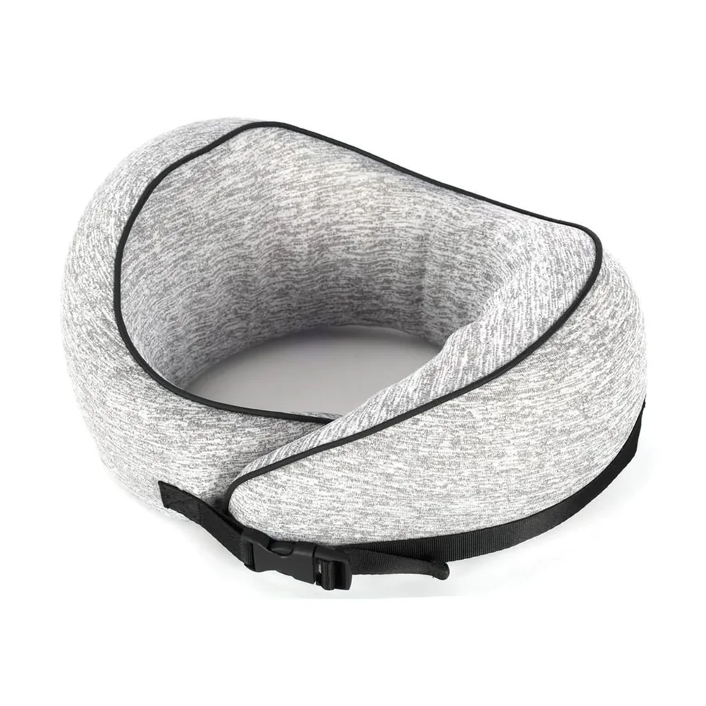 Almofada de Pescoço com Case para Guardar Cinza