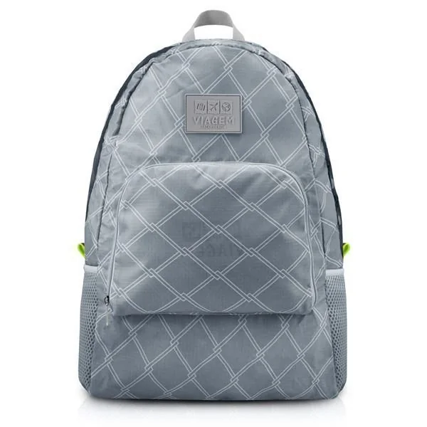 Mochila Dobrável Cinza Listras