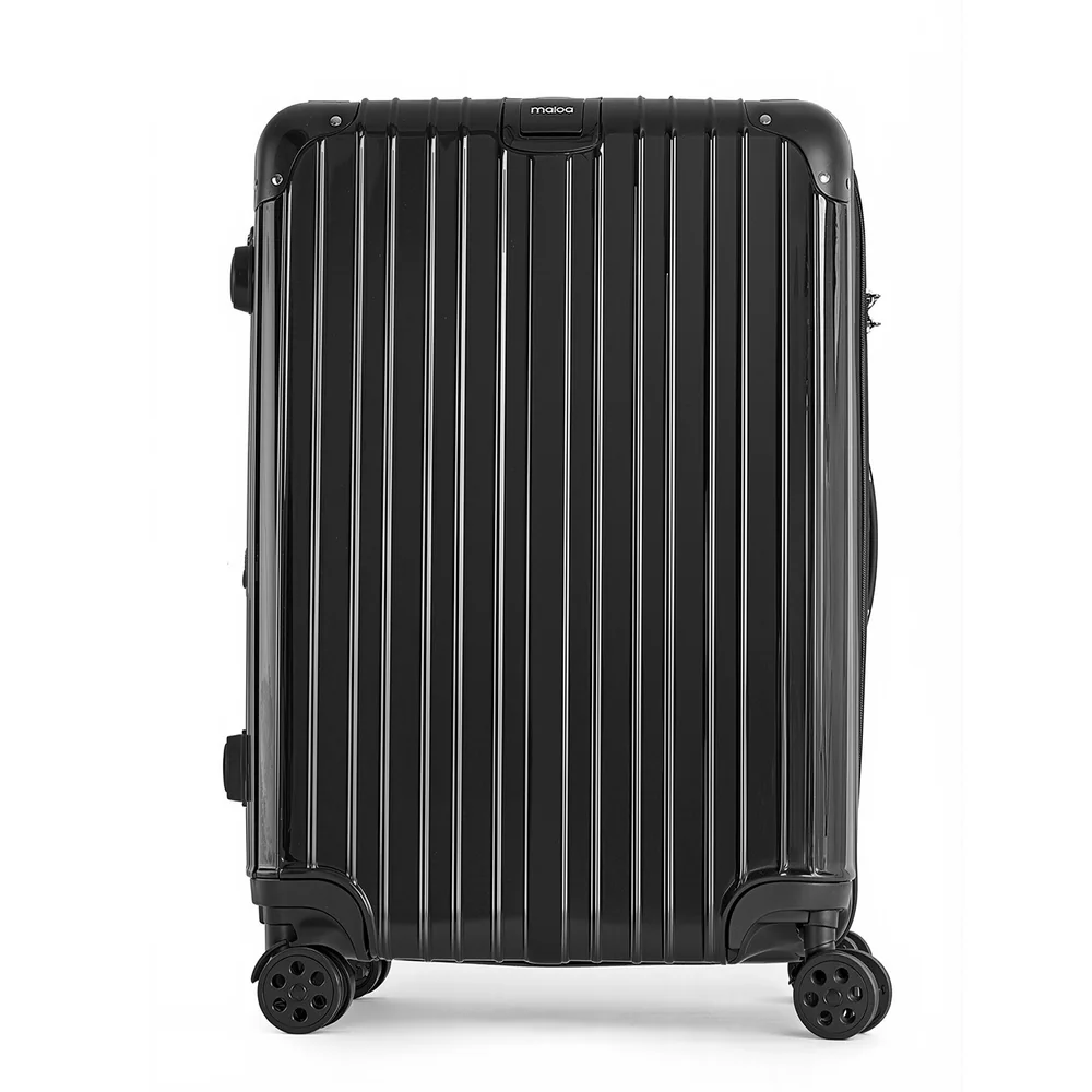 Mala De Viagem Grande 32kg Abs Policarbonato Com Expasor Brasil Maloa Preto