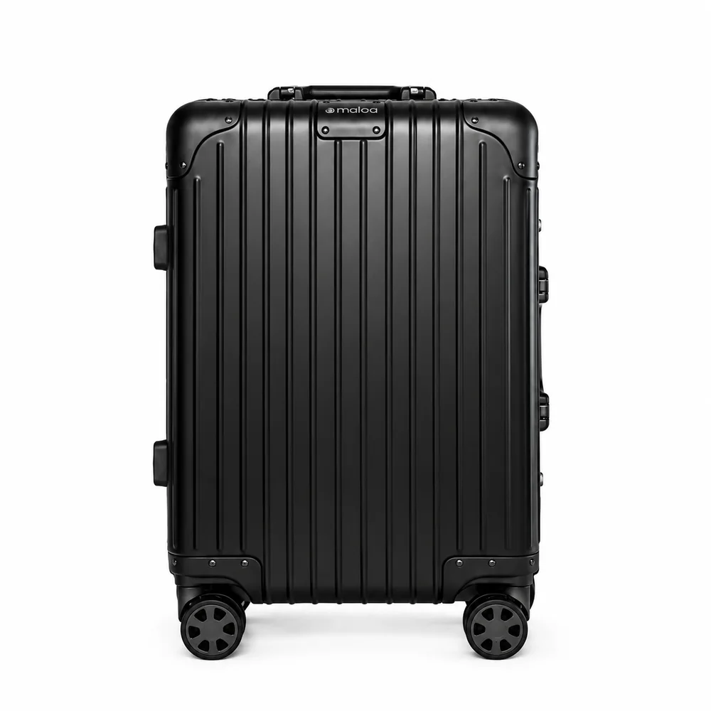 Mala de Viagem Média 23kg em Aluminio Dubai Maloa Preto