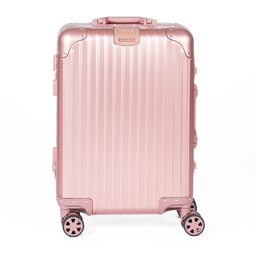 Mala de Viagem Pequena de Bordo 10 kg em Aluminio Dubai Colors Maloa Rosa