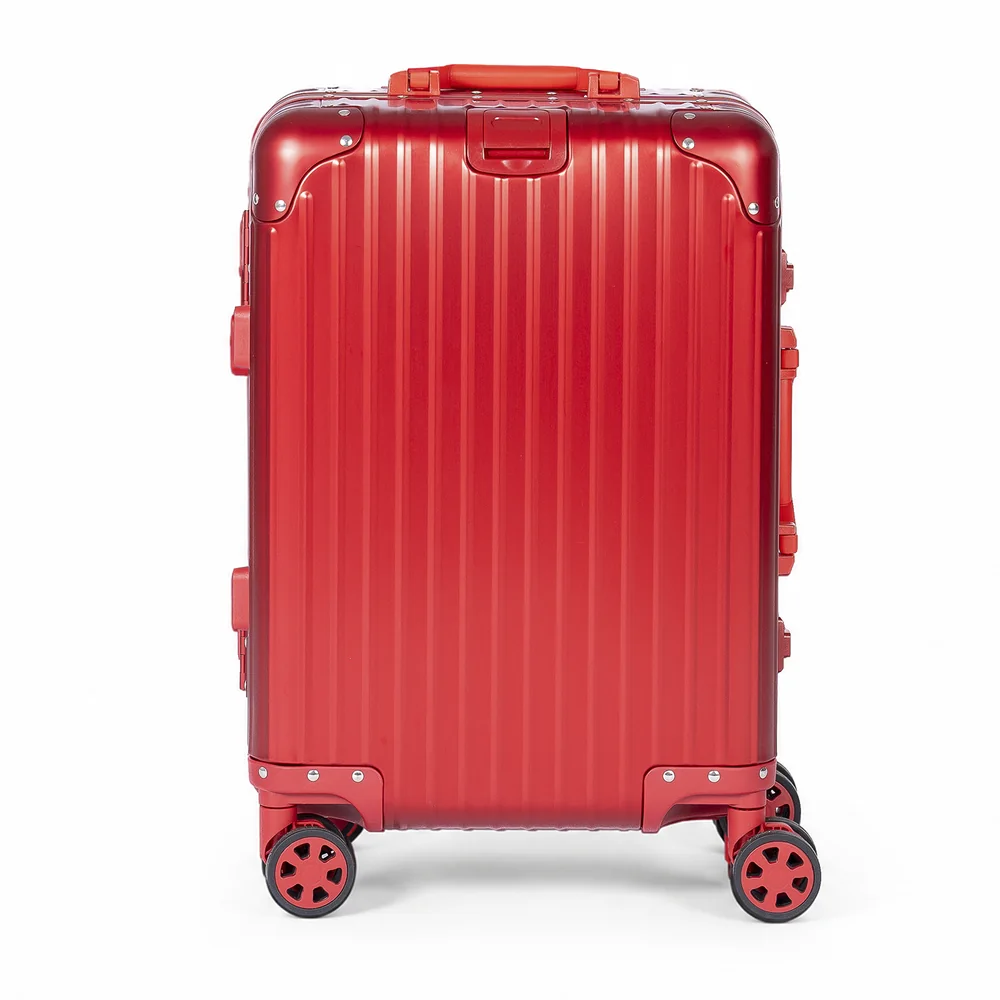 Mala de Viagem Pequena de Bordo 10 kg em Aluminio Dubai Colors Maloa Vermelho