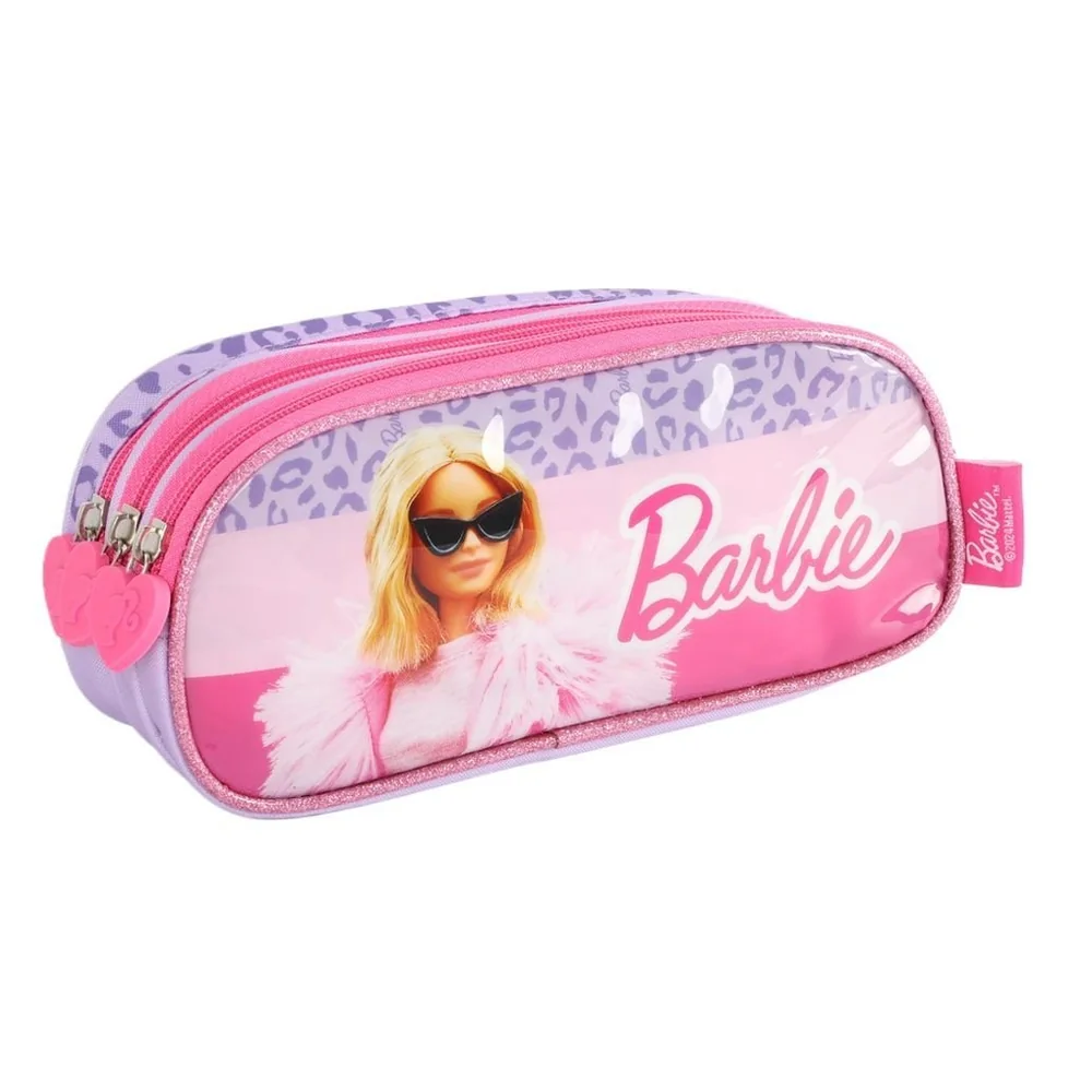 Estojo Escolar Infantil Barbie Pink