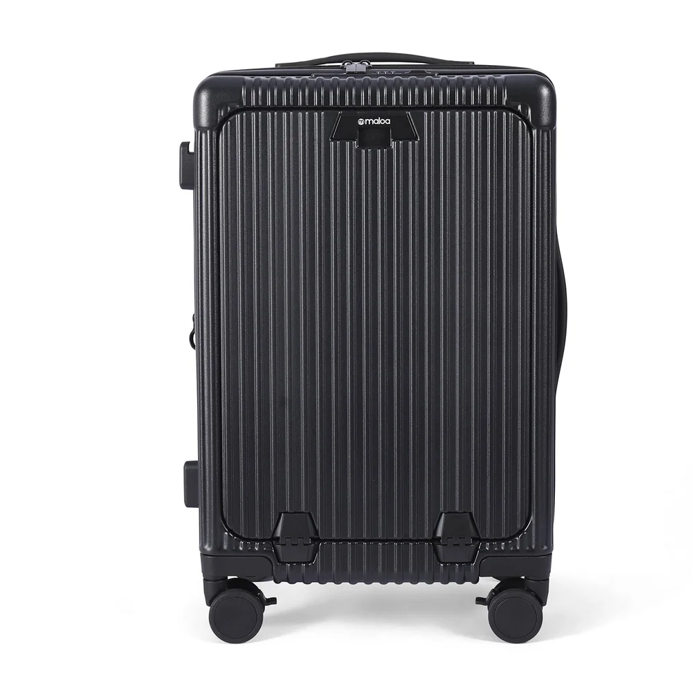 Mala De Viagem Pequena De Bordo 10 Kg Em Policarbonato Com Compressor Malta Maloa Preto