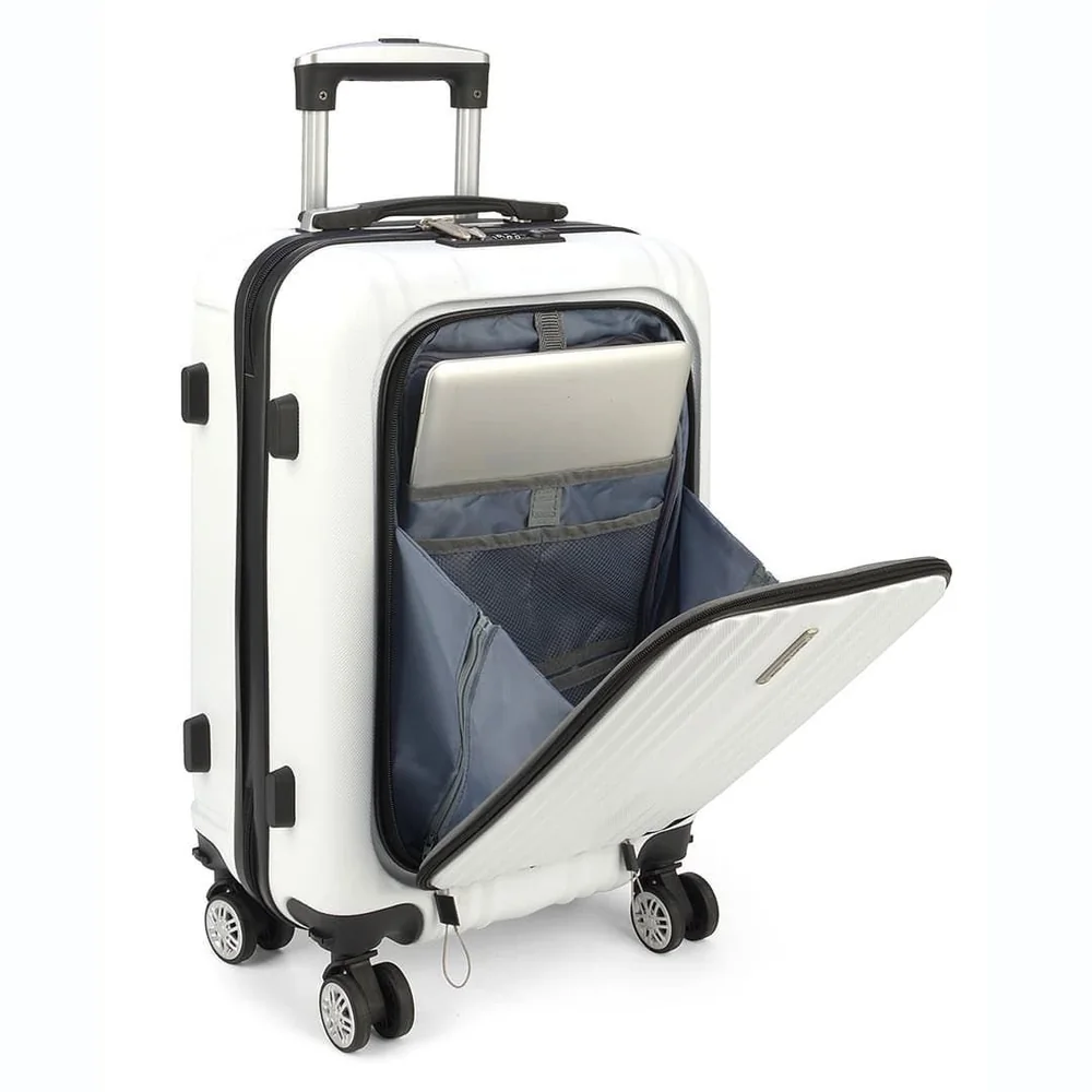 Mala De Viagem Pequena De Bordo 10kg Porta Notbook Argos Branco