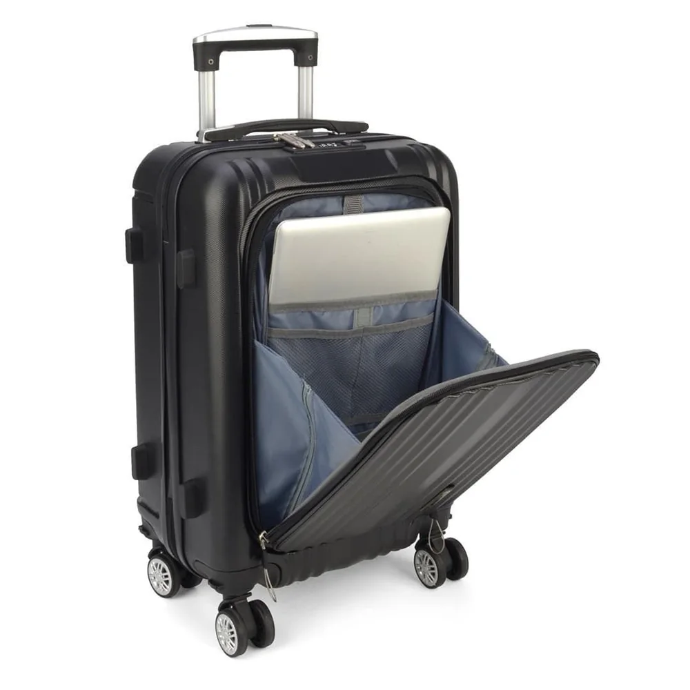 Mala De Viagem Pequena De Bordo 10kg Porta Notbook Argos Preto