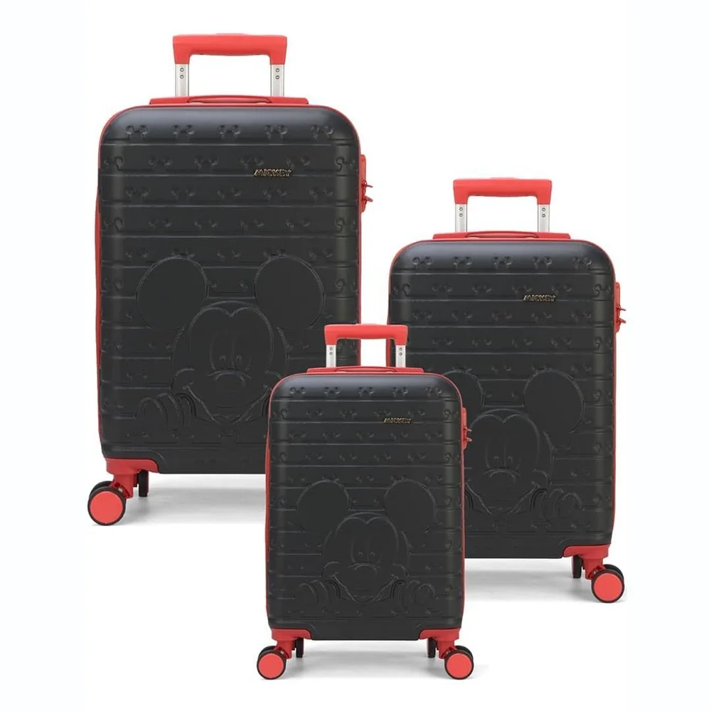 Kit De Mala De Viagem 3 Peças Mickey Mouse Happy