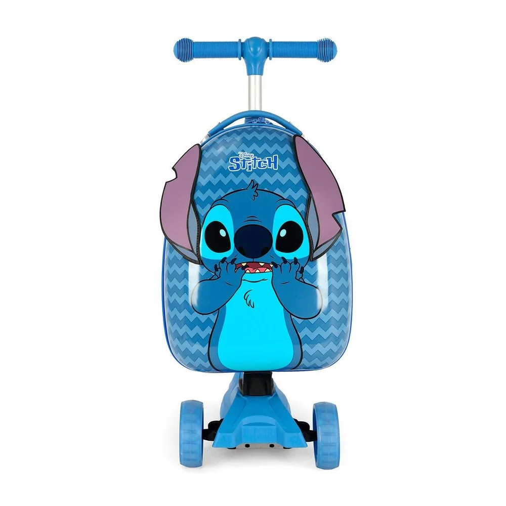 Mala De Viagem Infantil Com Patinete Em Policarbonato Stitch Surprise