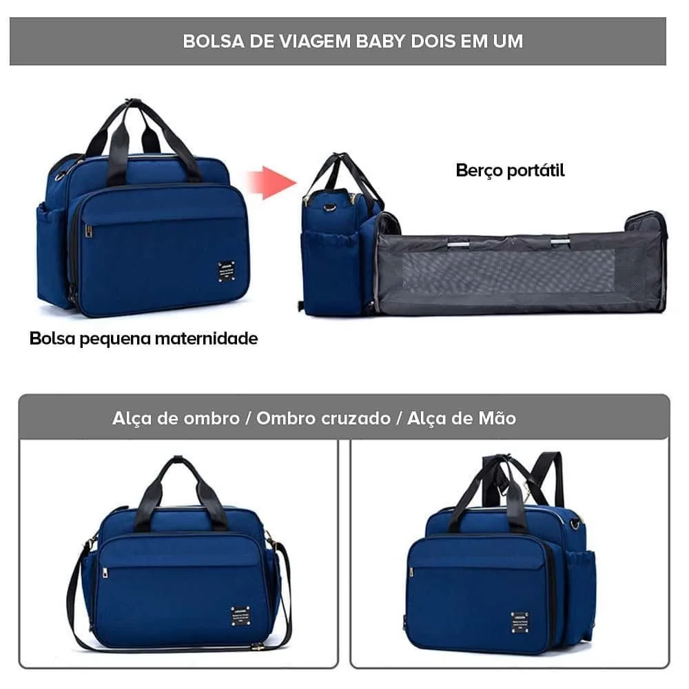 Bolsa De Maternidade Lequeen Travel Com Berço Expansivo