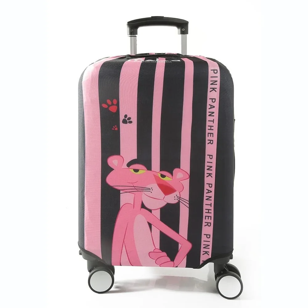 Capa De Mala Maloa Alça Tradicional Pantera Cor De Rosa Preta Com Listras