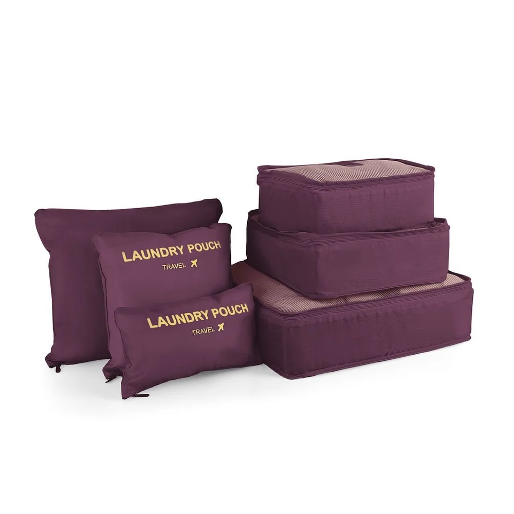 Kit Organizador De Mala 6 Peças Laundry Pouch