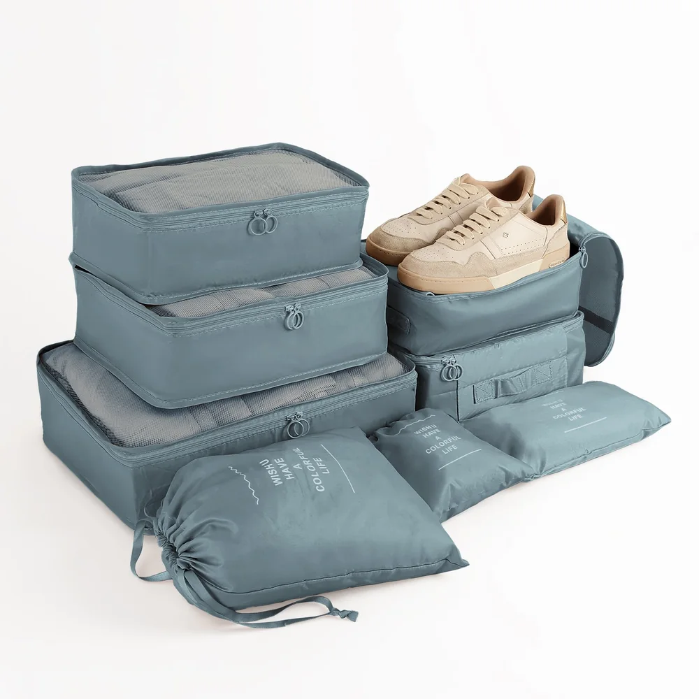 Kit Organizador de Mala 8 Peças com Cinta Colorful Life