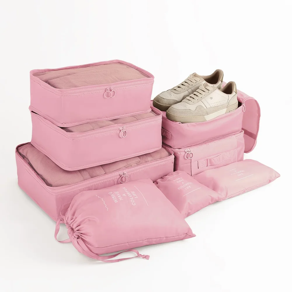 Kit Organizador de Mala 8 Peças com Cinta Colorful Life