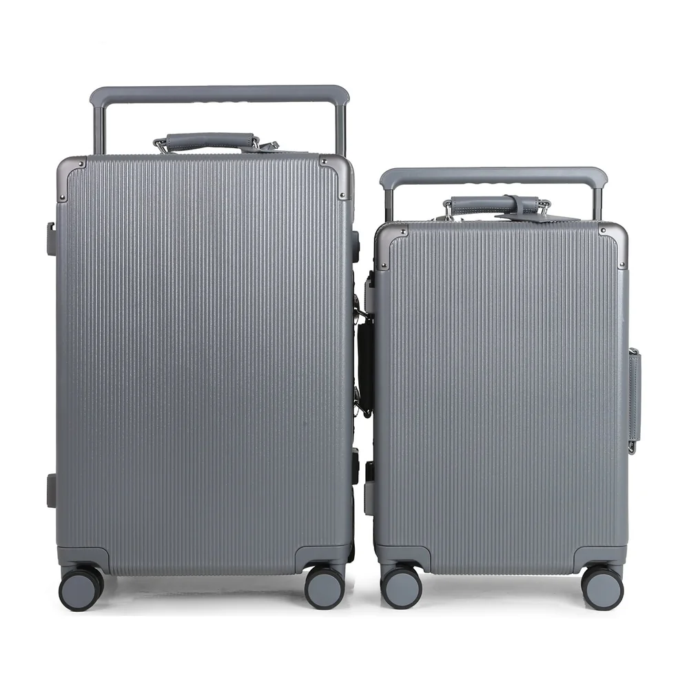 Conjunto de Malas de Viagem 10kg e Media 23kg em Policarbonato Tóquio Maloa Chumbo