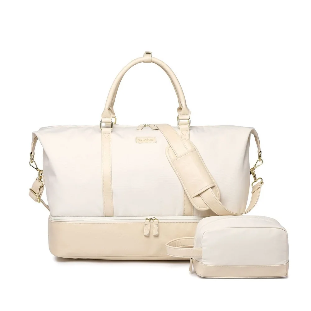 Bolsa De Viagem Em Lona Weekend Maloa Bege
