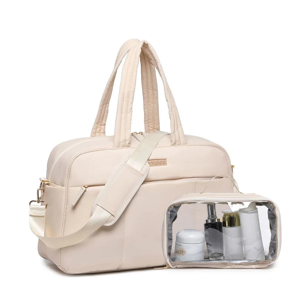 Bolsa De Viagem Em Poliéster Multifuncional Air Duffle Maloa Bege